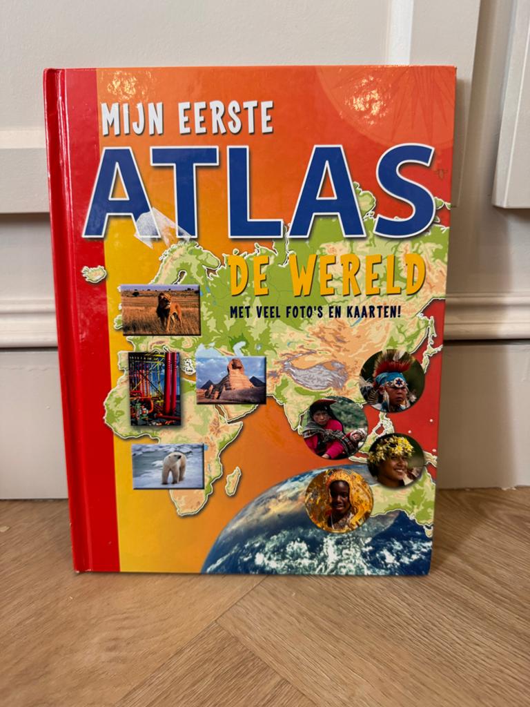 Mijn Eerste Atlas De Wereld - Educatief Kinderboek, Ophalen, Overige atlassen, 2000 tot heden, Zo goed als nieuw