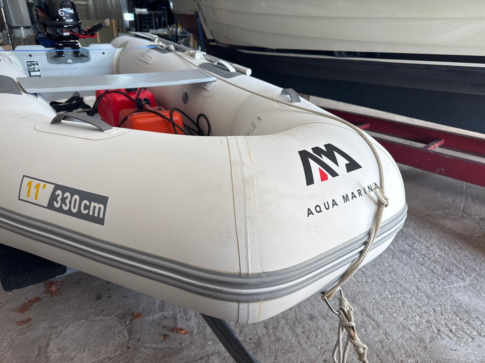 Aqua Marina Deluxe 330cm rubberboot met Hidea 6 pk motor, Aluminium, 6 pk, Zo goed als nieuw, 3 m