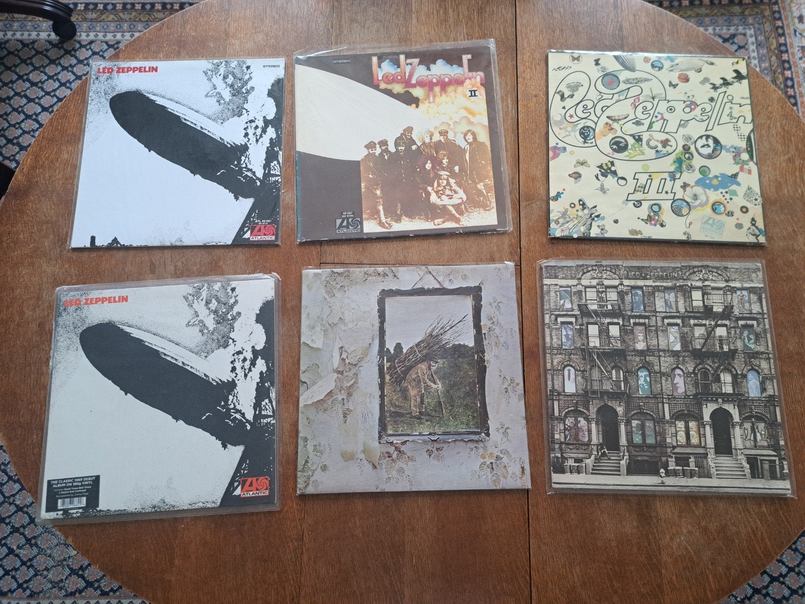 Led Zeppelin 1 2 3 4 Physical Graffiti LP's, Ophalen of Verzenden, Gebruikt, 12 inch, Poprock
