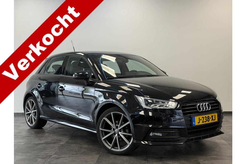 Audi A1 Sportback 1.0 TFSI Advance Sport S-line Panoramadak, 580 kg, 4 stoelen, Leder en Stof, Zwart