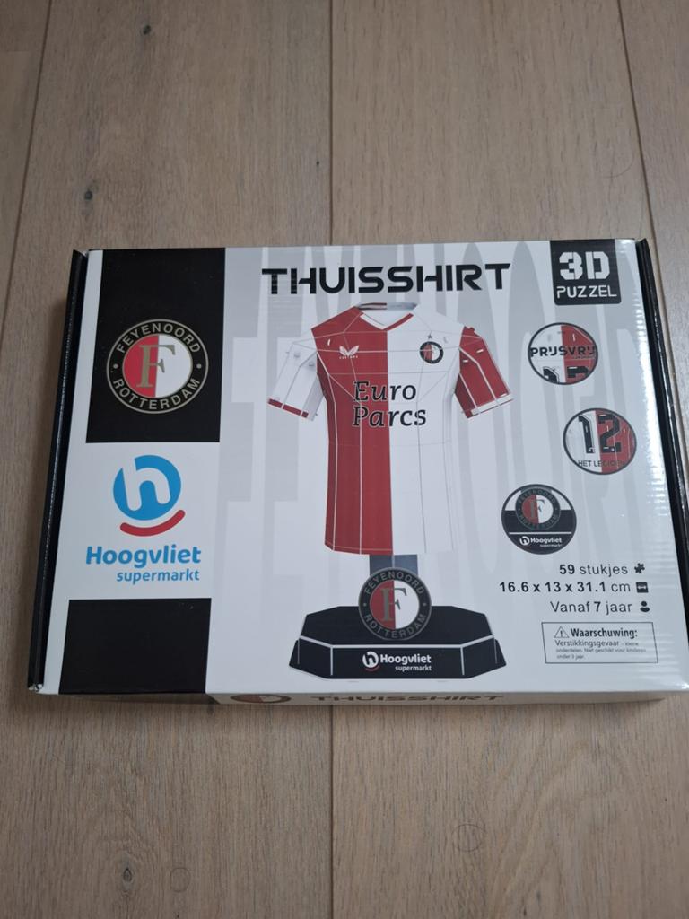 3D Puzzel Feyenoord Thuisshirt, Ophalen of Verzenden, Nieuw