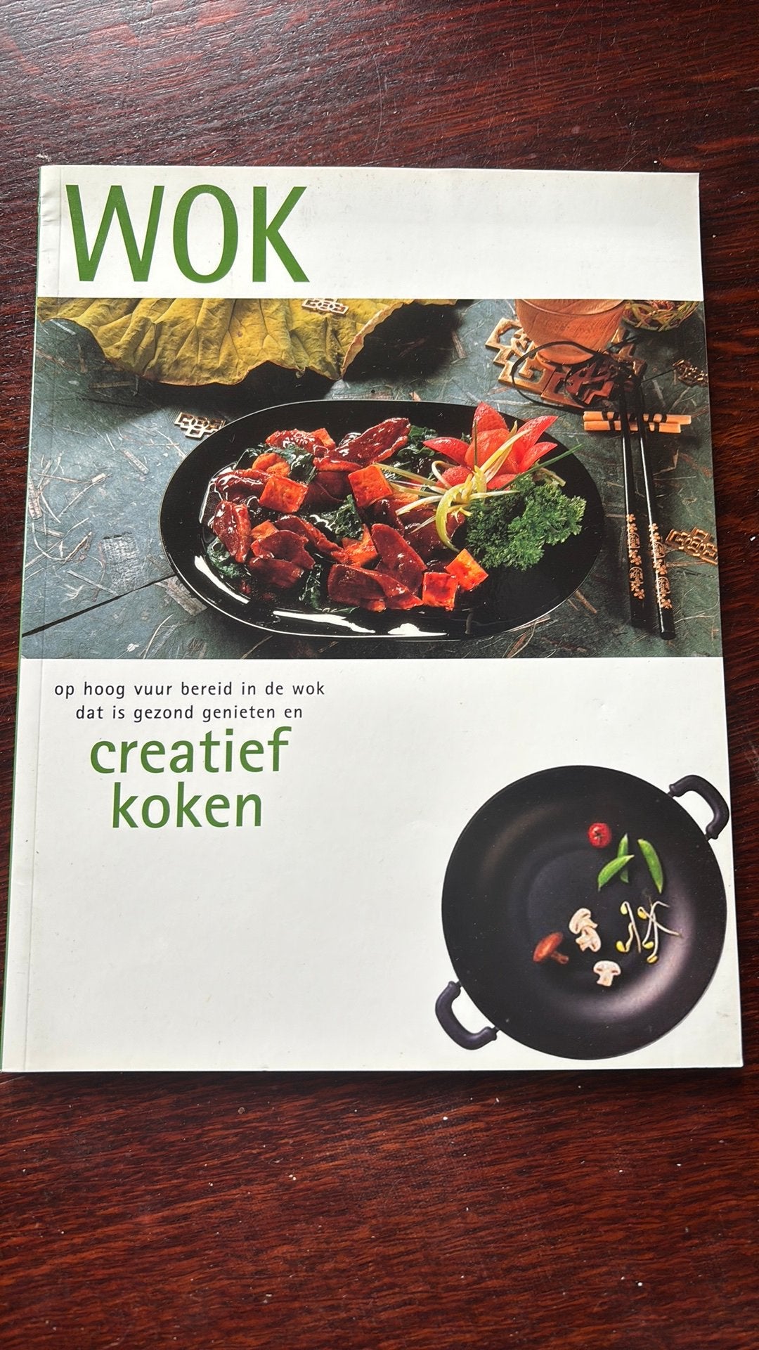 Wok op hoog vuur bereid in de wok dat is gezond genieten en, Ophalen of Verzenden, Zo goed als nieuw