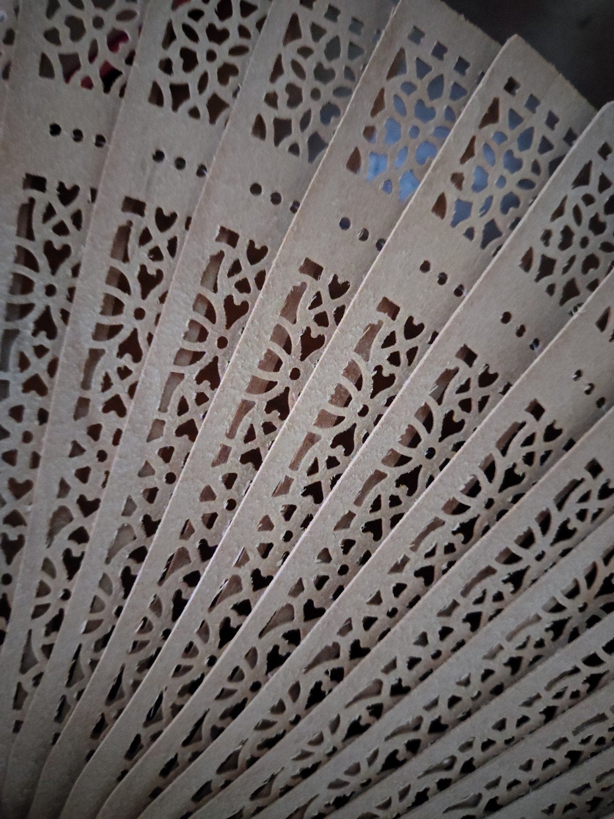 Vintage Waaier handwerk in bijpassende doosje, Ophalen of Verzenden