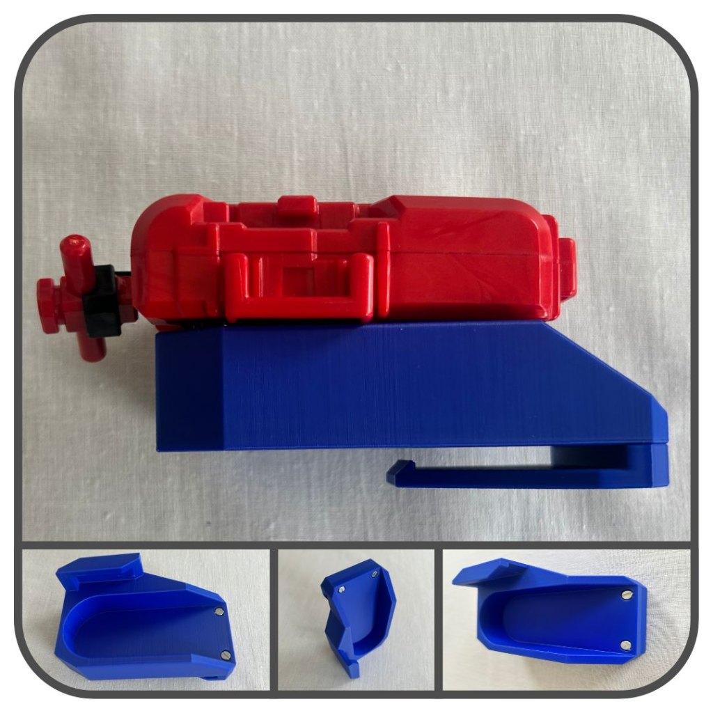 3D-geprinte Beyblade launcher clip (kort) blauw (€12,00), Ophalen of Verzenden, Nieuw