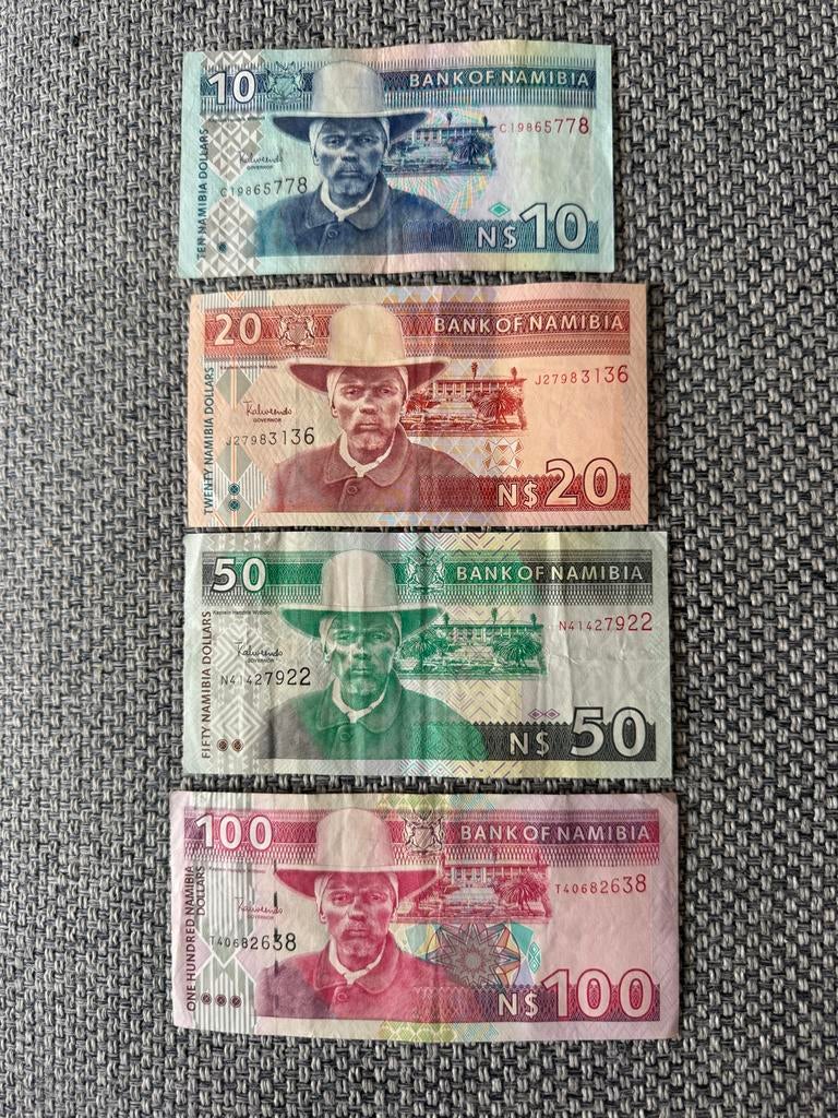 Serie Namibië Bankbiljetten (10, 20, 50, 100 Dollars), Ophalen of Verzenden, Overige landen, Setje