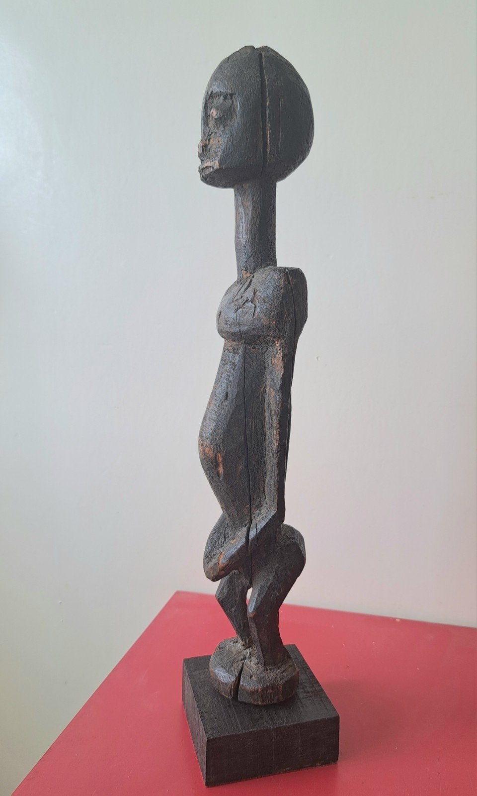 Oud Dogon beeldje 35 cm, Ophalen of Verzenden, 20 - 50 cm, Op sokkel, Beeld
