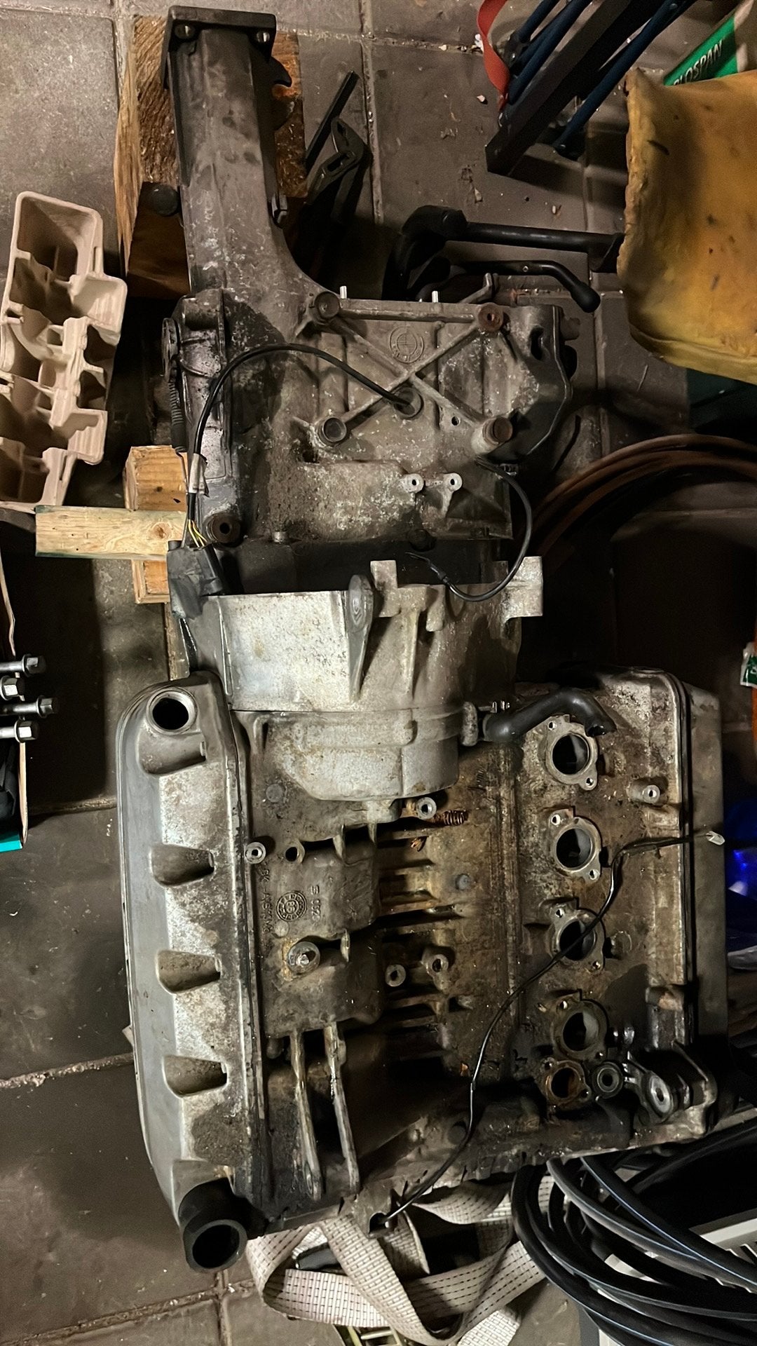 Onderdelen BMW K100 - motorblok versnellingsbak vork wielen, Motoren, Ophalen, Gebruikt