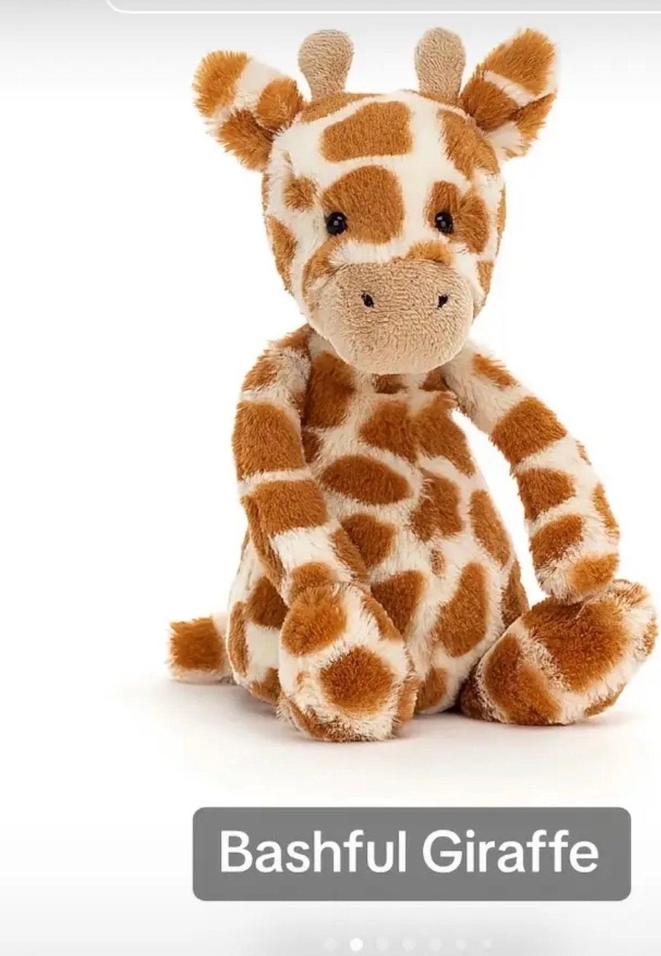 Jellycat Bashful Giraffe Knuffel - Zacht en Schattig, Jellycat, Giraf, Nieuw, Ophalen of Verzenden