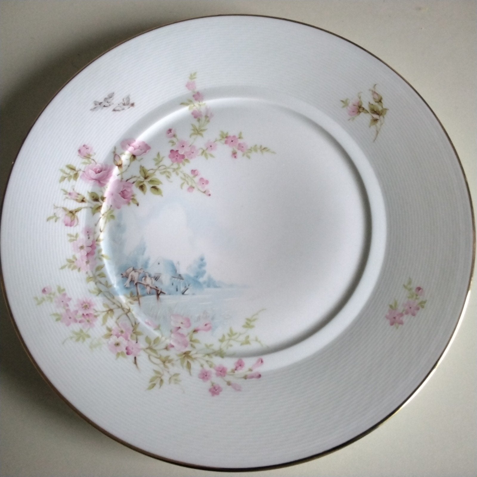 2 prachtige limoges " huwelijks" borden met duifjes, Ophalen of Verzenden
