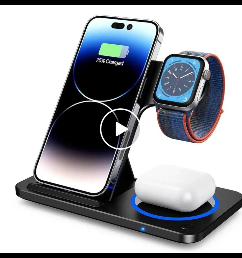 Draadloos oplader.telefoon smartwatch en earbuds, Ophalen of Verzenden, Nieuw