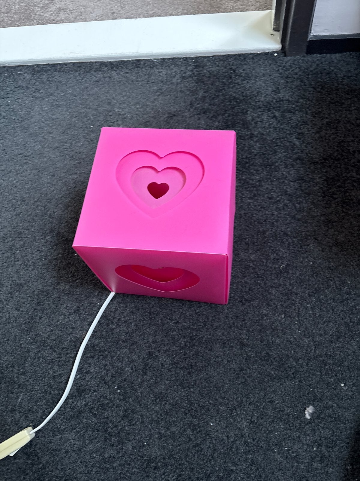 Roze hartjeslamp - Sfeervolle verlichting, Huis en Inrichting, Gebruikt, Kunststof, Roze, Ophalen