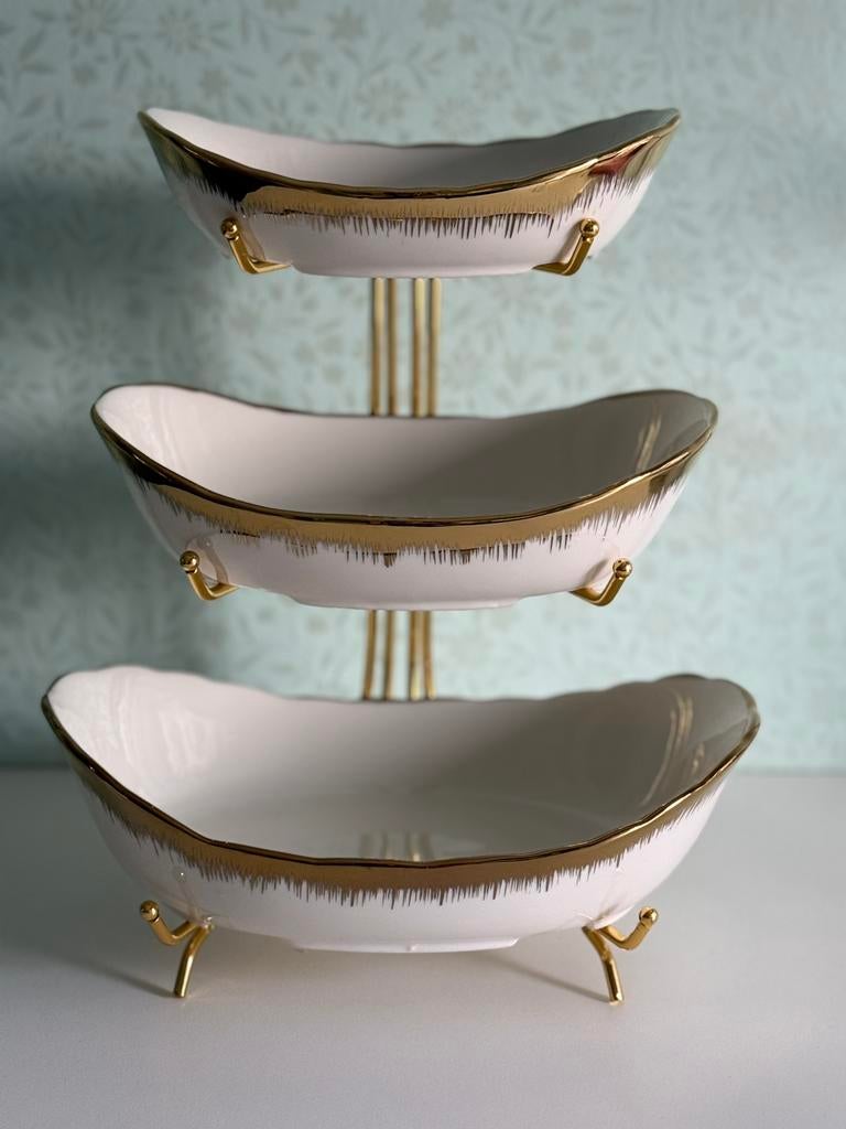 Etagère wit/goud nieuw, Ophalen of Verzenden, Nieuw