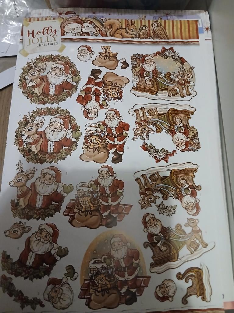 Knipvellen 3D plaatjes - Kerst en Zomer thema, Ophalen of Verzenden, Nieuw