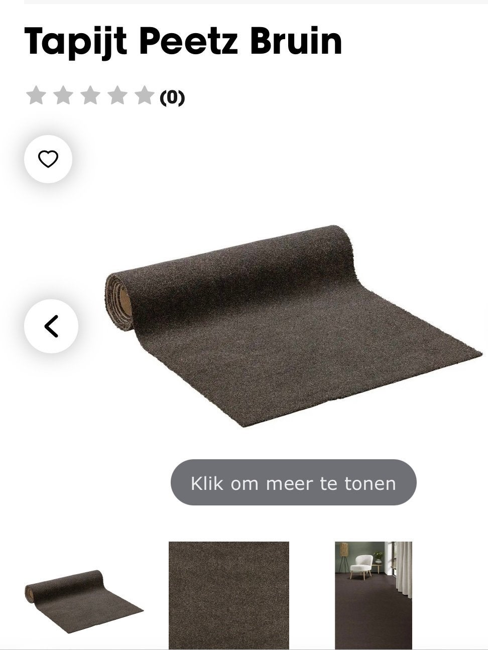 Tapijt Bruin, Ophalen, Bruin, 200 cm of meer, Nieuw