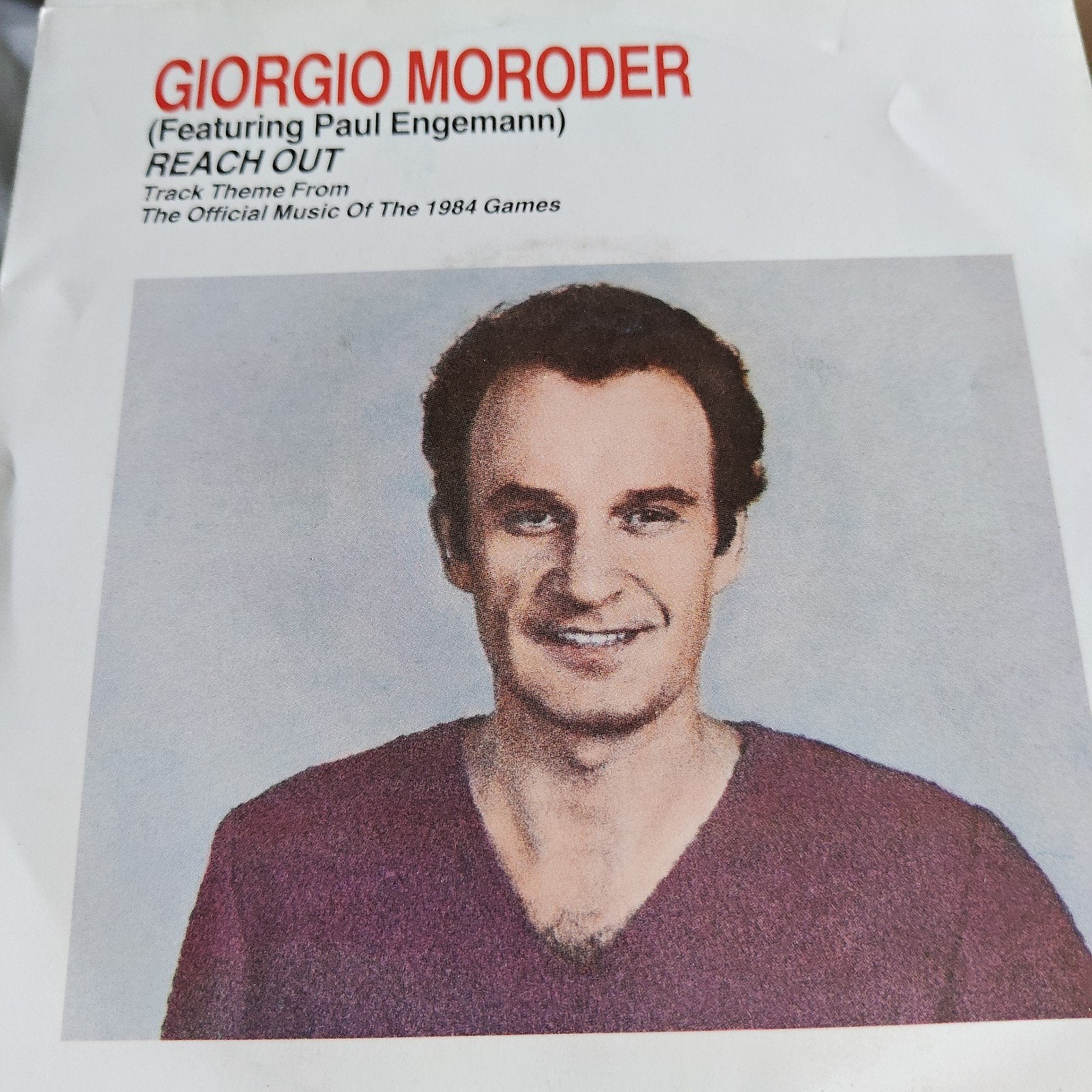 Giorgio Moroder - Reach Out (1984 Games Theme), Ophalen of Verzenden, Gebruikt, 7 inch, Filmmuziek en Soundtracks