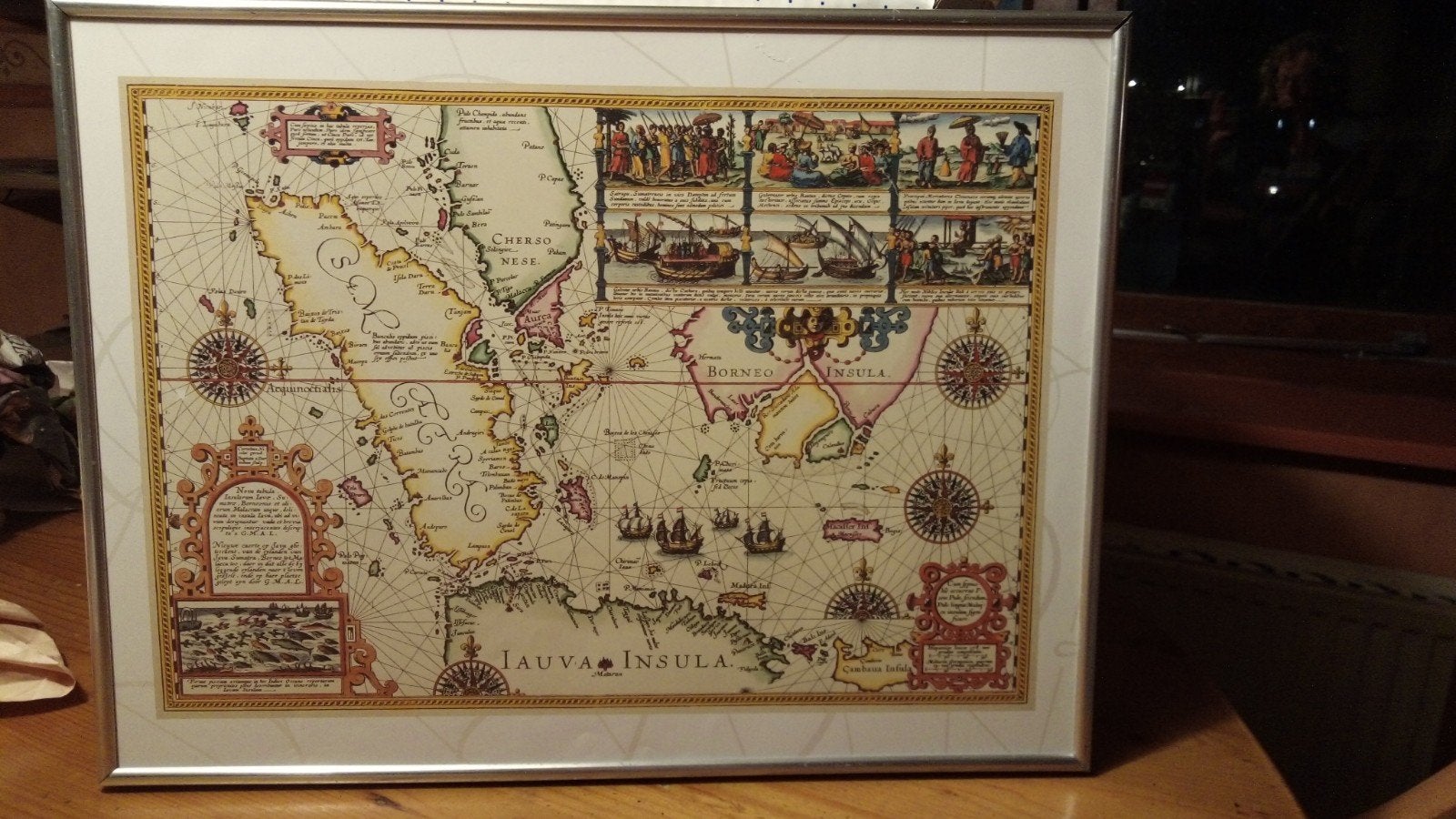 Historische kaart Java, Borneo, Sumatra - Willem Lodewijcksz, Antiek en Kunst, Kunst | Tekeningen en Foto's, Ophalen of Verzenden
