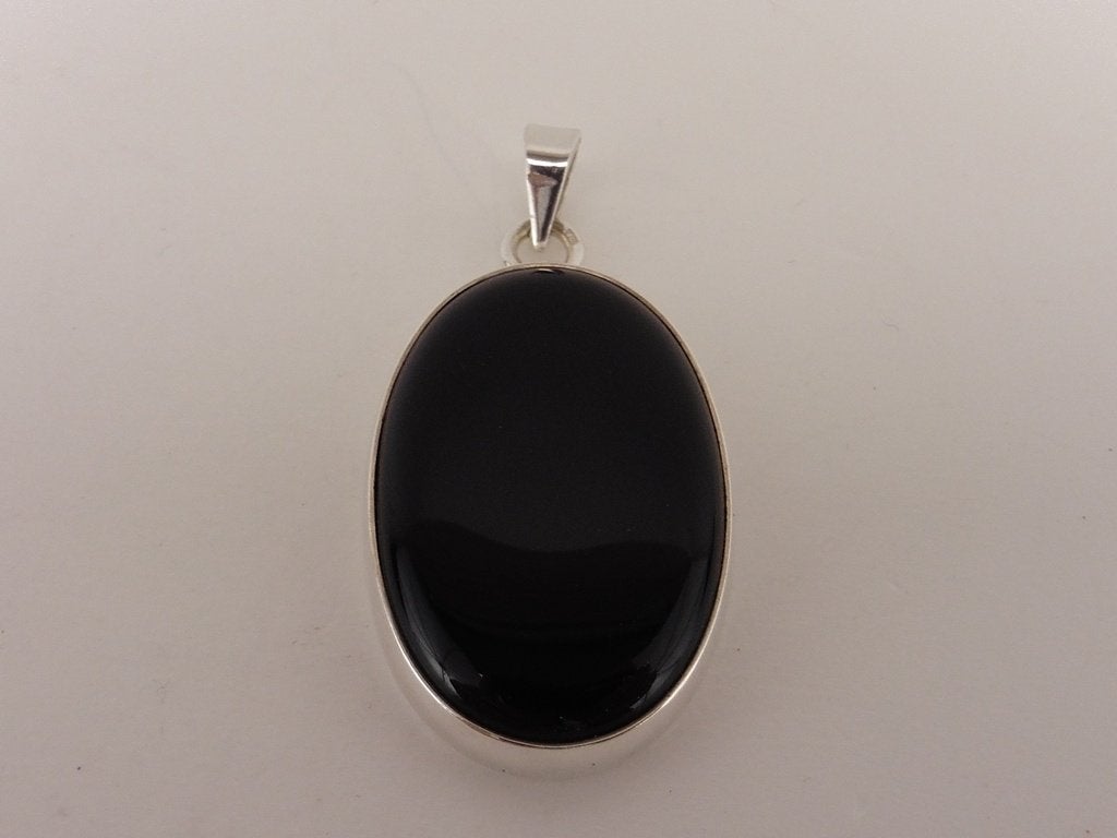 Zilveren hanger met onix                                 Z88, Gebruikt, Overige voorstellingen, ., Zwart