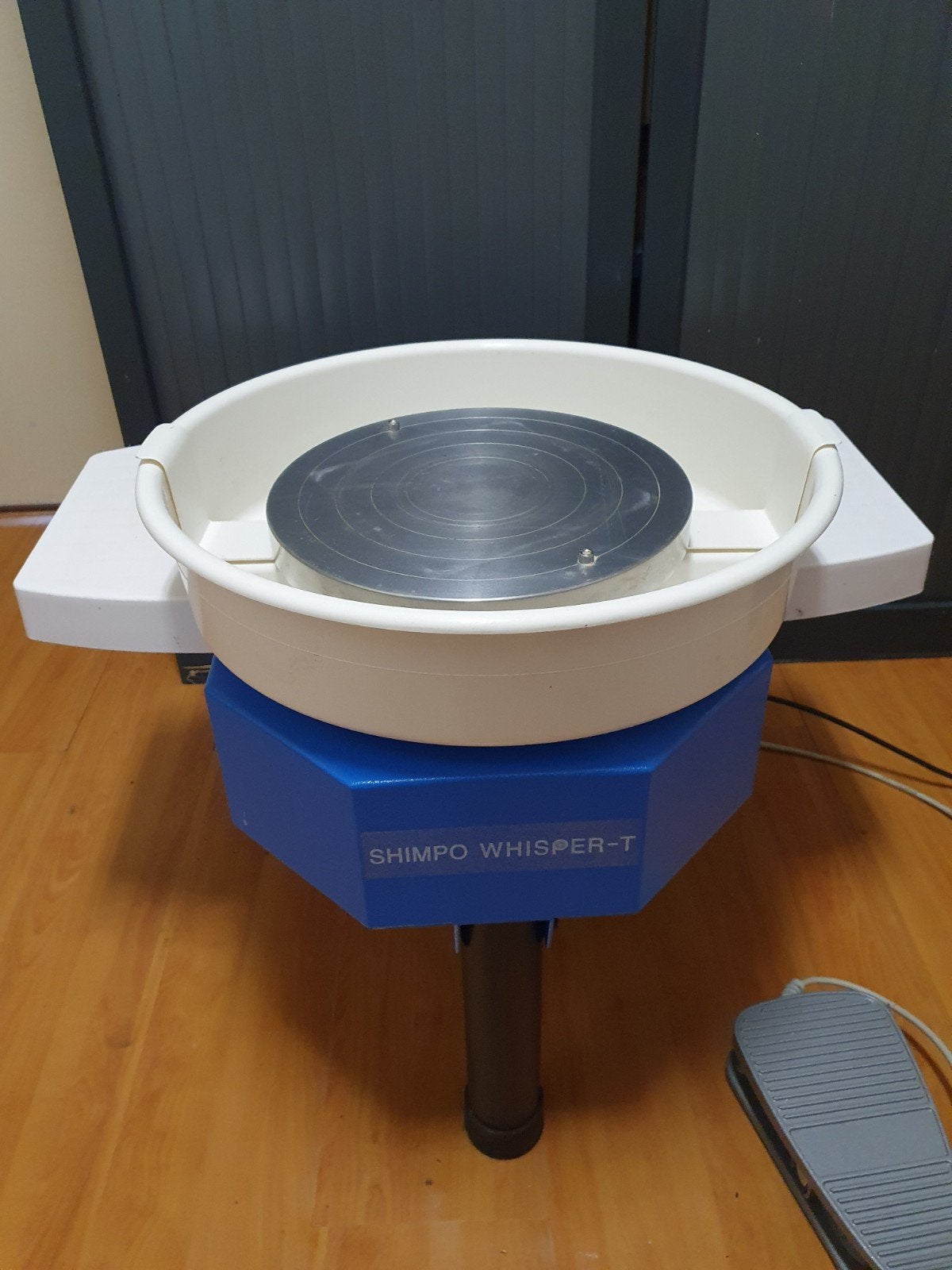 Shimpo Whisper T pottenbak draaitafel met houten plankjes, Ophalen