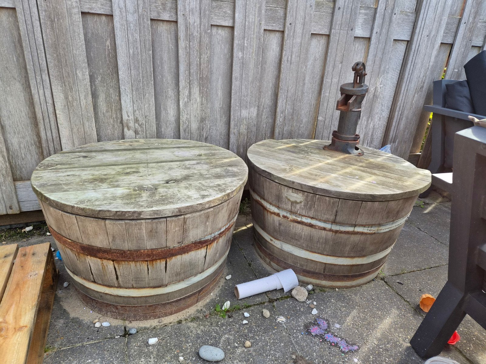 zandbak en waterbak, Tuin en Terras, Ophalen, Gebruikt, Hout, Overige typen