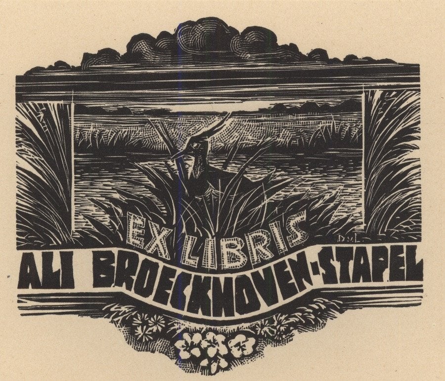 0233 Ex Libris Nederland : Dirk Govert van Luijn, 1939, Verzenden, Ex libris