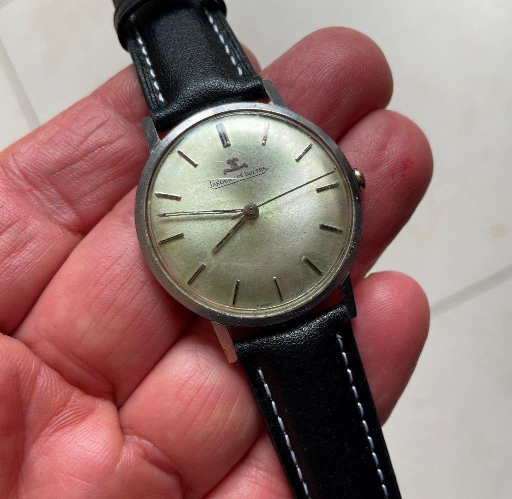 JAEGER LECOULTRE mechanisch horloge van volledig staal, Sieraden, Tassen en Uiterlijk, Horloges | Antiek, Ophalen, Staal, Met bandje