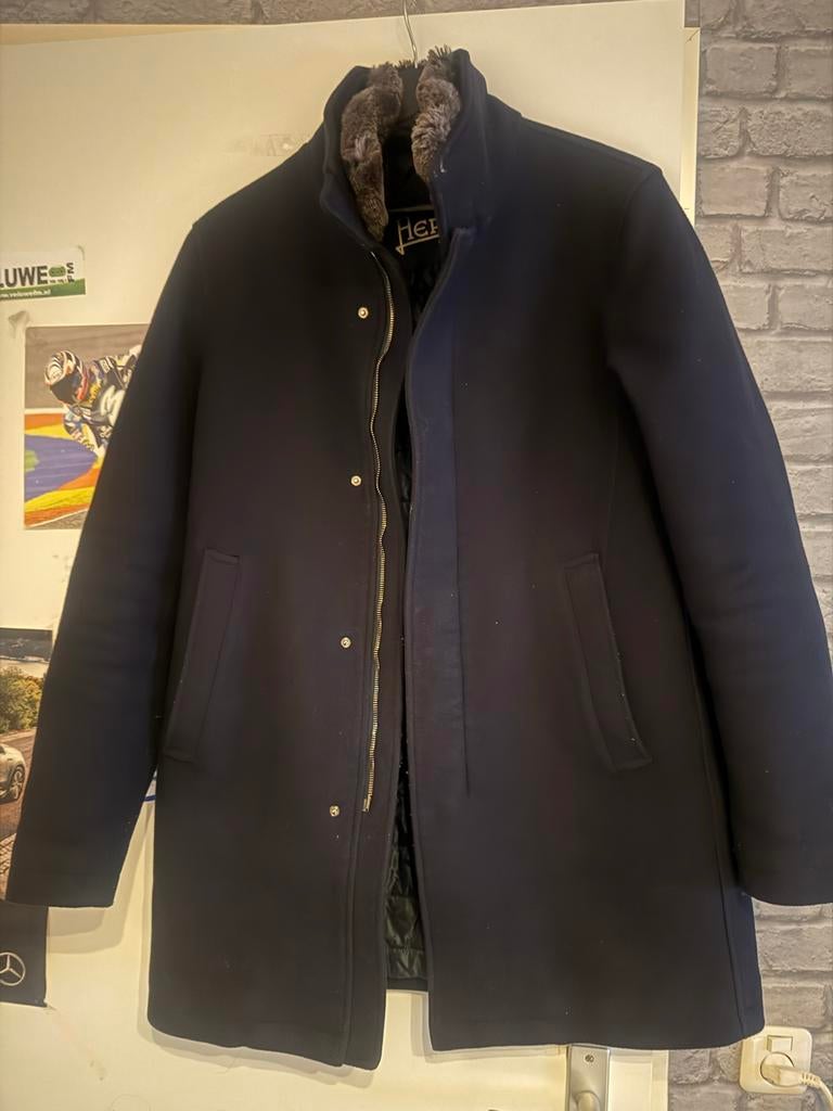 Heren winterjas van Herno, Kleding | Heren, Jassen | Winter, Ophalen of Verzenden, Gedragen, Maat 48/50 (M), Blauw