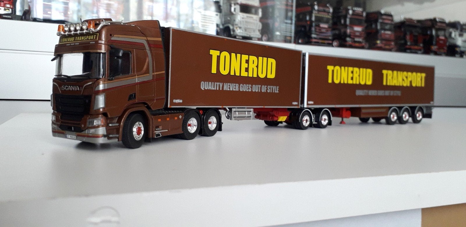 Tekno LZV Scania TONERUD transport NOORWEGEN, Ophalen of Verzenden, Nieuw, Bus of Vrachtwagen, Tekno