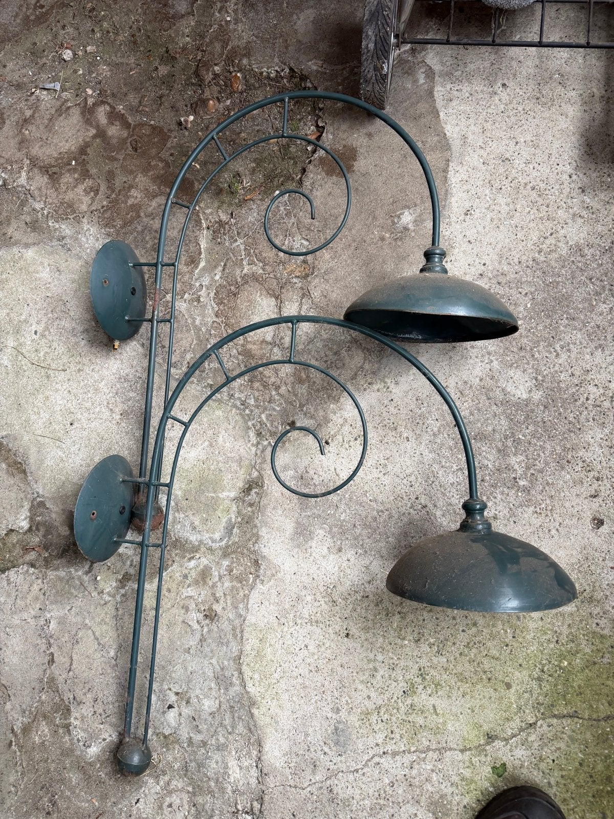Vintage Groene Wandlampen Set - Industriële Stijl, Ophalen