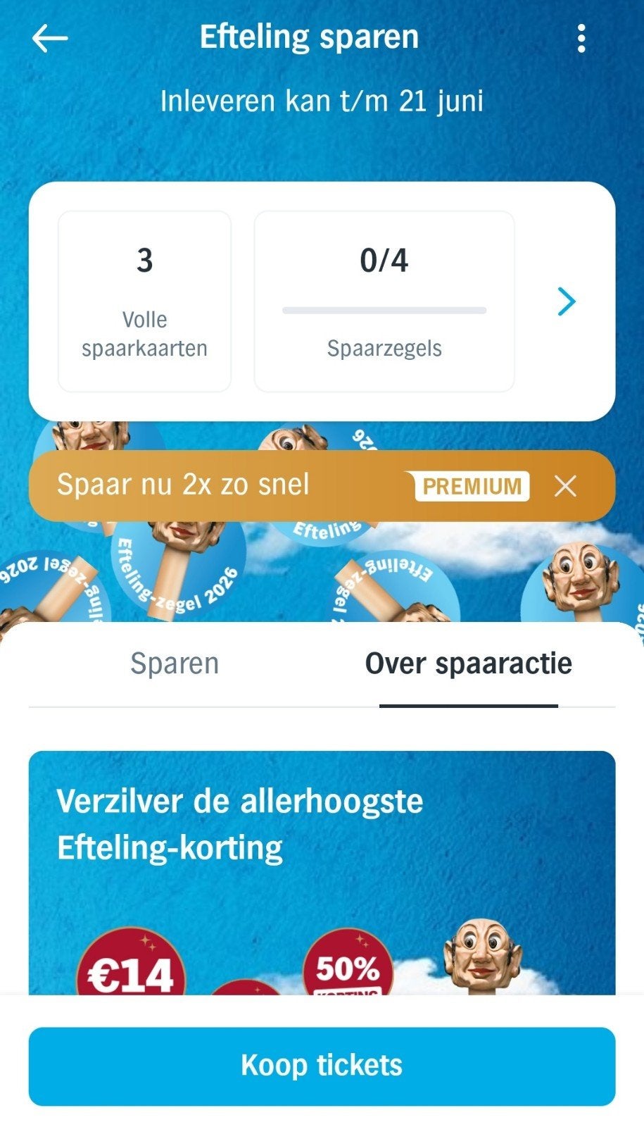 AH Efteling zegels €14,00 korting per persoon, Albert Heijn, Ophalen