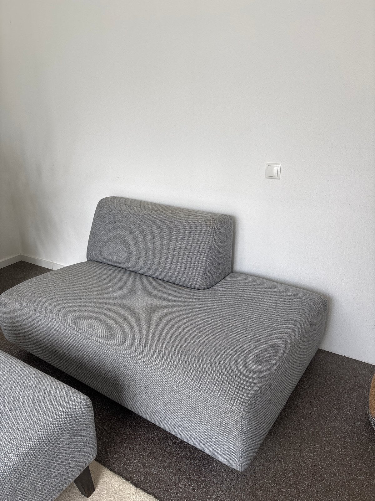 Montèl Modulair Bank Element / Lounge Module – Grijs, Ophalen, Gebruikt, Eenpersoons, 150 tot 200 cm