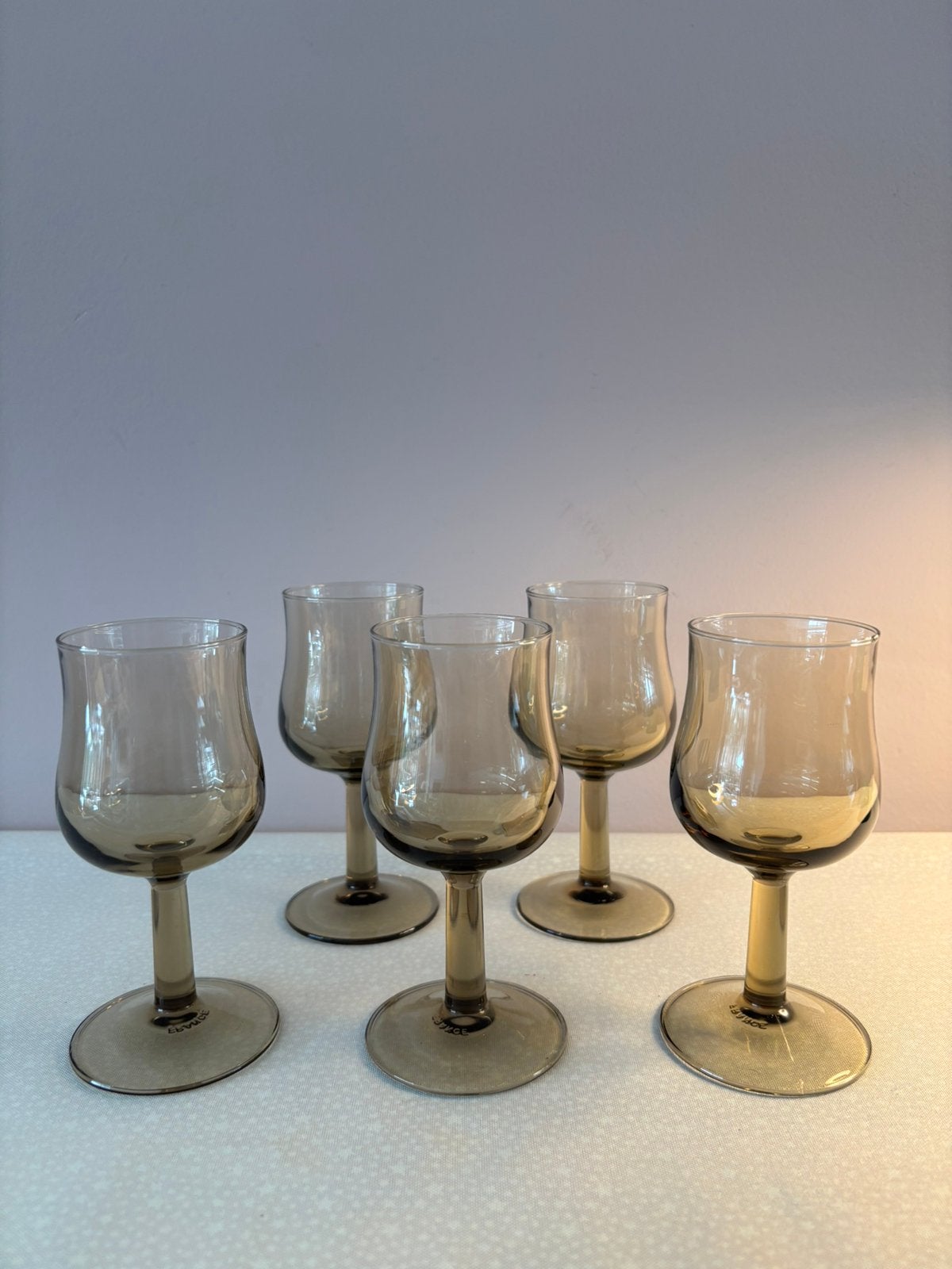 Vintage arcoroc France rookglas portglazen, *, Verzenden, Zo goed als nieuw, *