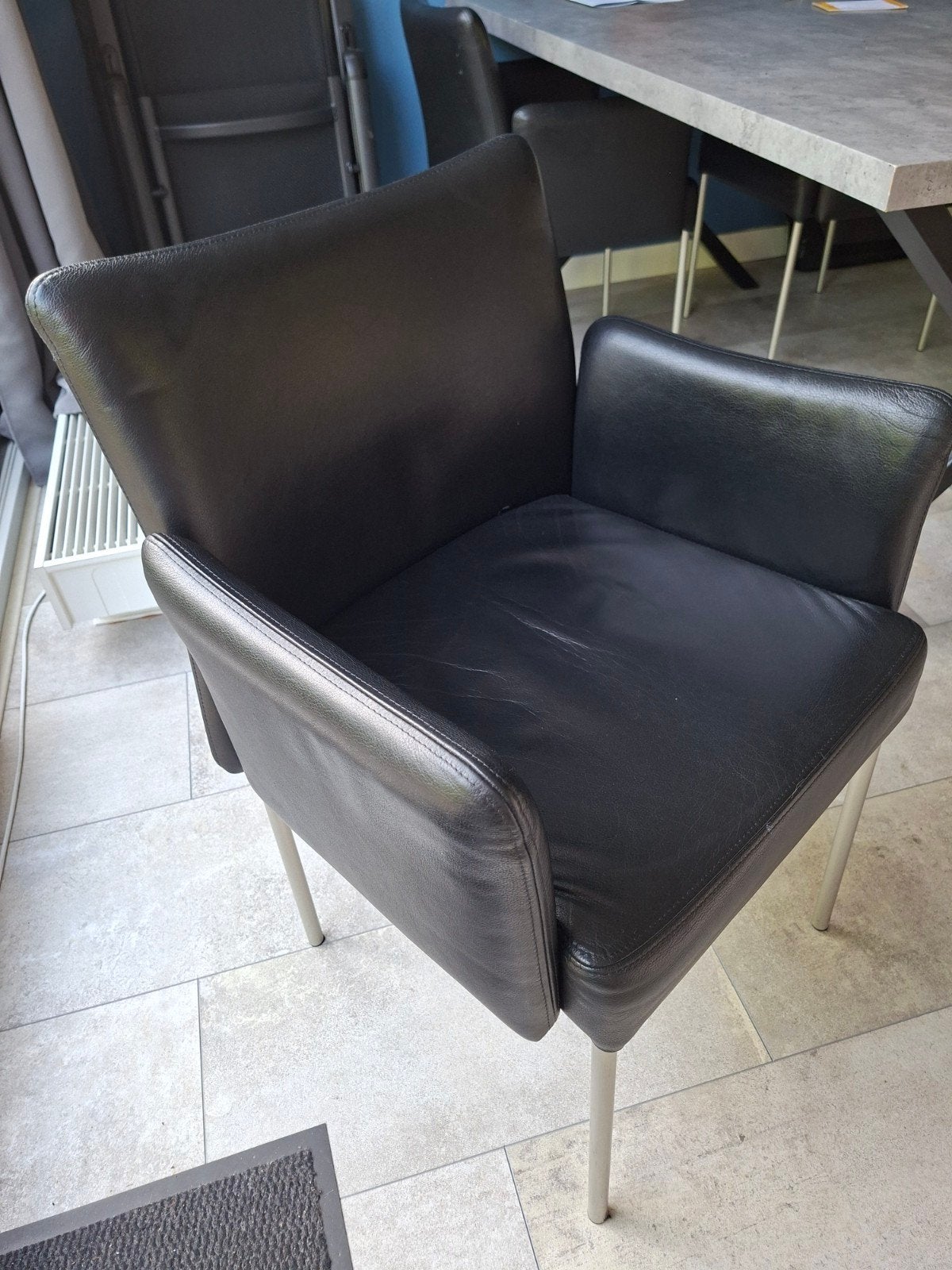 Jess Design Vintage Stoelen!, Ophalen, Zo goed als nieuw, Zwart, Leer