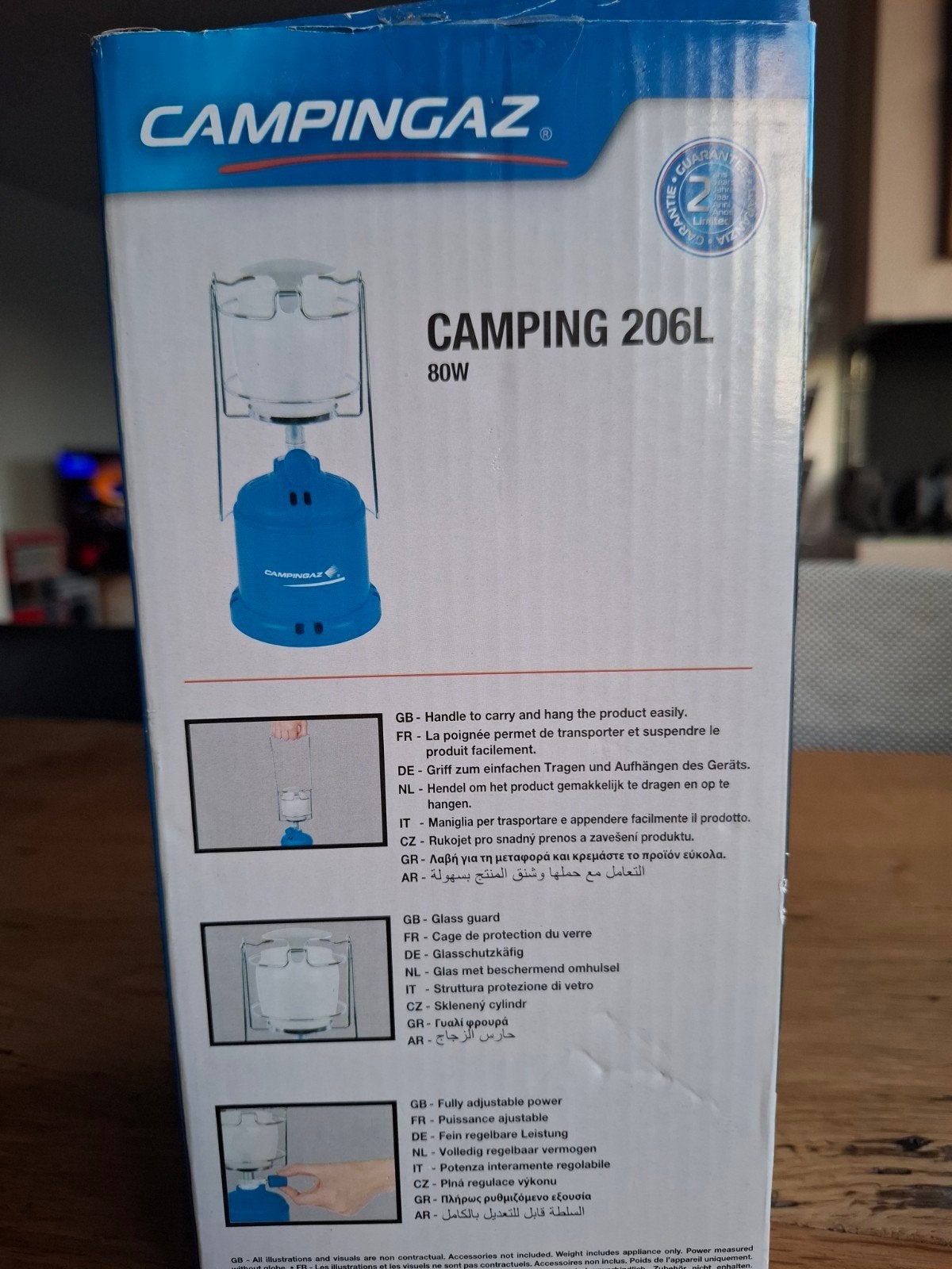 Campinggaz lamp 206 L, Ophalen