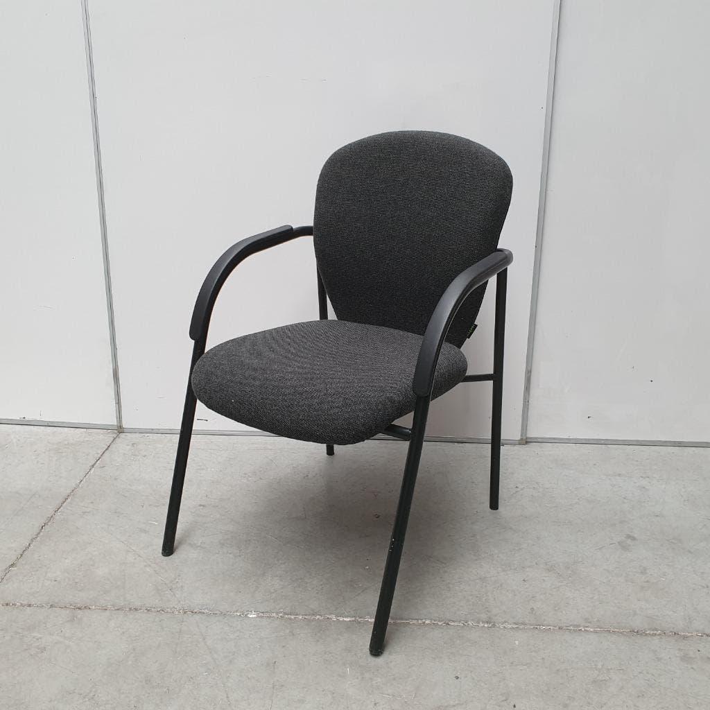 PARTIJ 116x Dauphin vergaderstoelen grijze stoffering, Ophalen, Gebruikt, Grijs, Vijf, Zes of meer stoelen