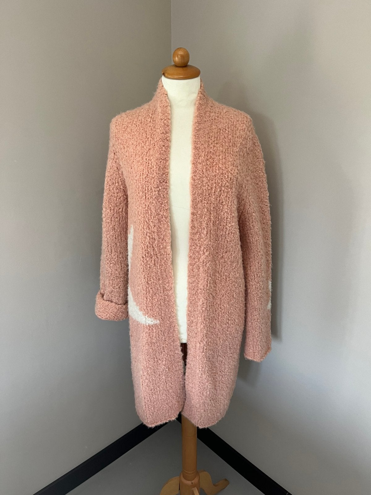 Nieuw! Grace wolblend vest lichtroze wit mt M, Ophalen of Verzenden, Nieuw, Maat 38/40 (M), Roze