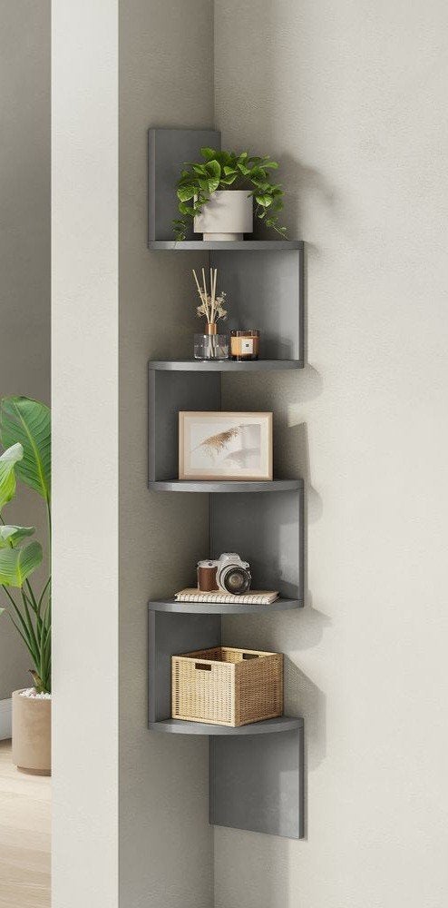 Wandplank, hoekplank, decoratieplank grijs 20x20x126, Ophalen of Verzenden, Nieuw
