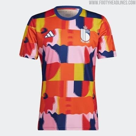 België pre-match voetbalshirt M, Kleding | Heren, Sportkleding, Nieuw, Voetbal, Maat 48/50 (M), Meerkleurig, Ophalen