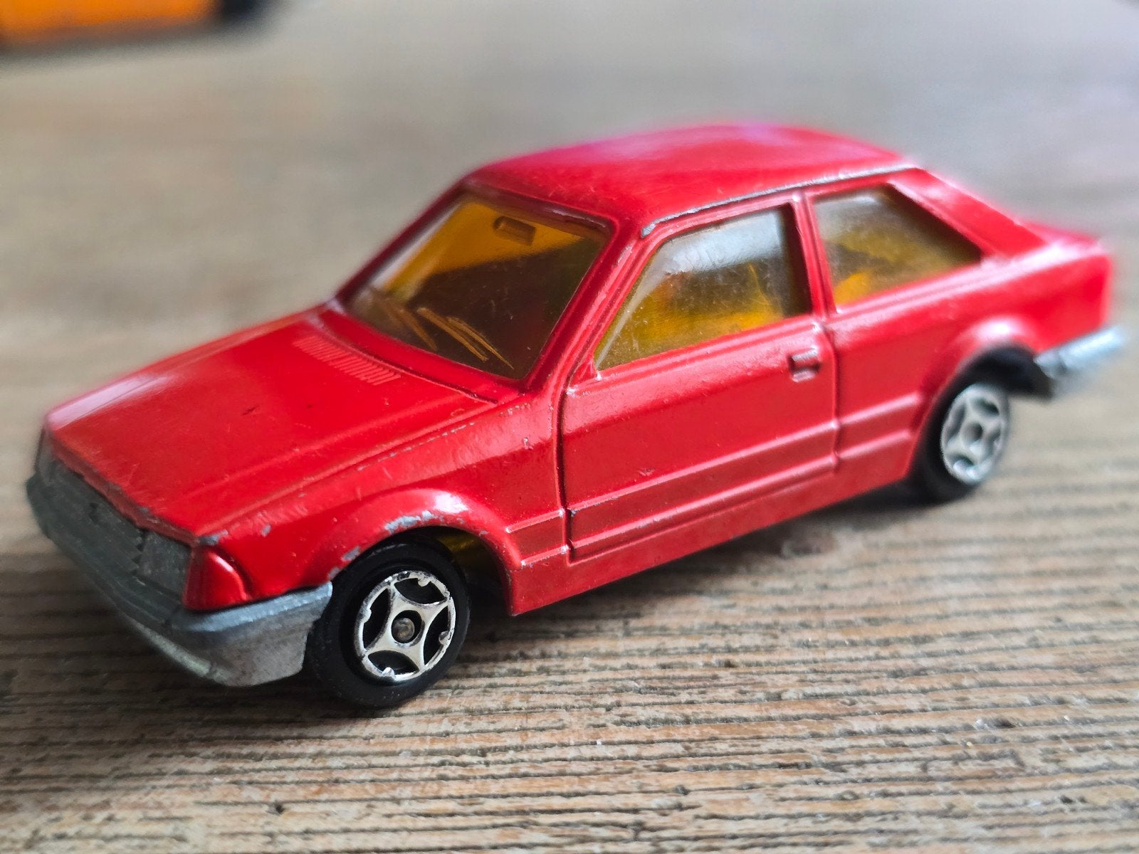 Norev Mini Jet Ford Escort Rood - Vintage Speelgoedauto, Ophalen of Verzenden, Zo goed als nieuw, Auto