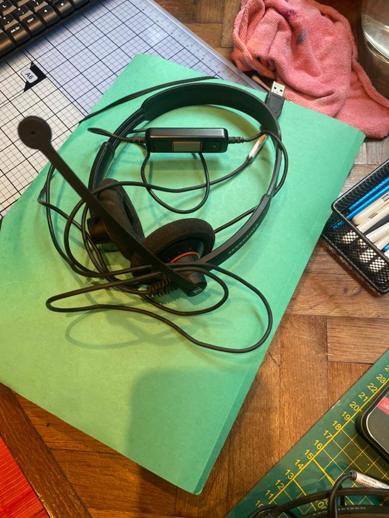 2 x Sennheiser Headset  epos impact, Computers en Software, Headsets, Ophalen, Gebruikt