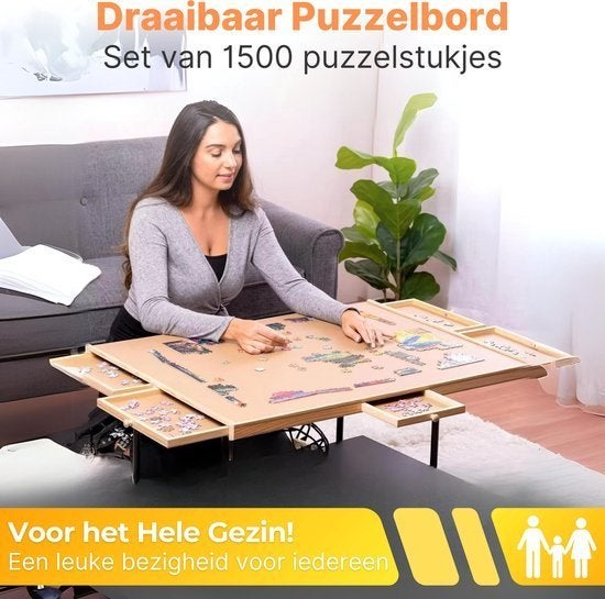 Puzzelboard voor puzzels tot 1500 stukjes, Hobby en Vrije tijd, Denksport en Puzzels, Ophalen of Verzenden, Meer dan 1500 stukjes