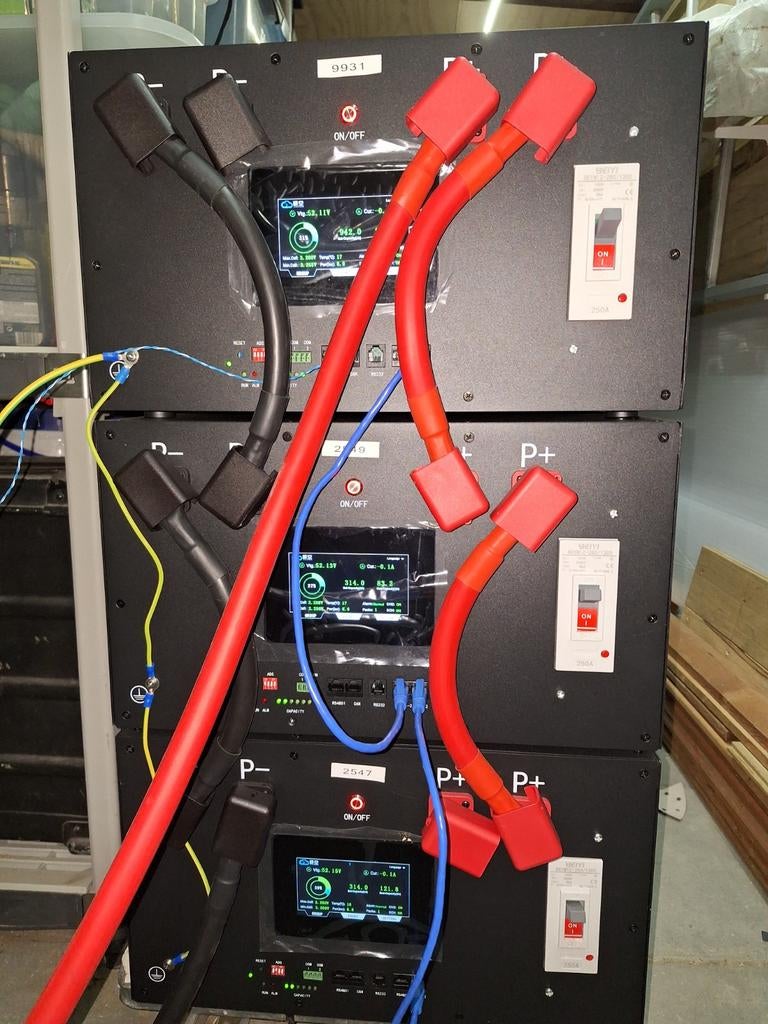 Batterij LiFe04 16 kwh nieuw met 19v JK BMS 200A zijn nu op, Ophalen, Nieuw