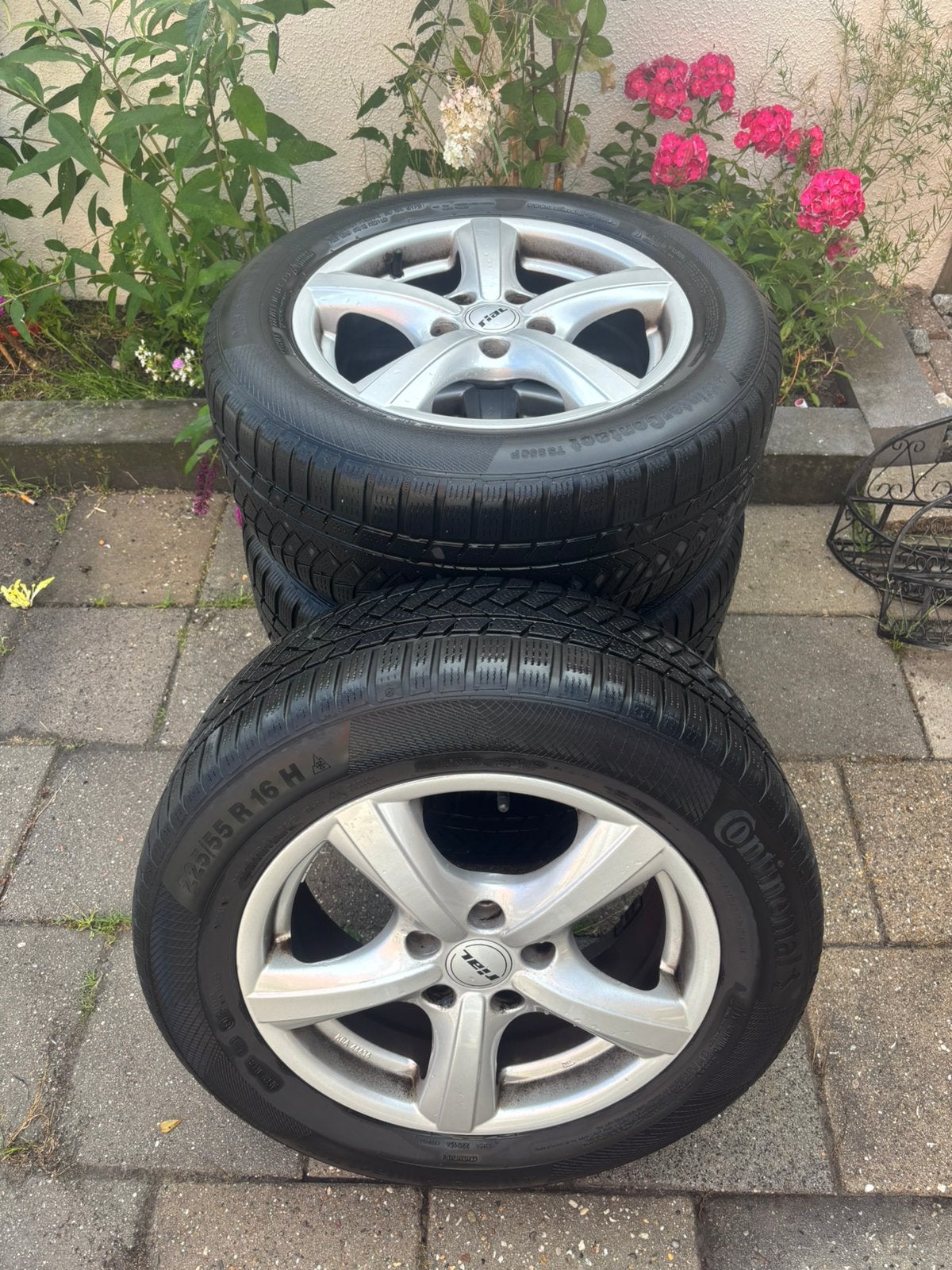 Winterbanden en Velgen 225/55 R16, Ophalen, 16 inch, Banden en Velgen, Winterbanden