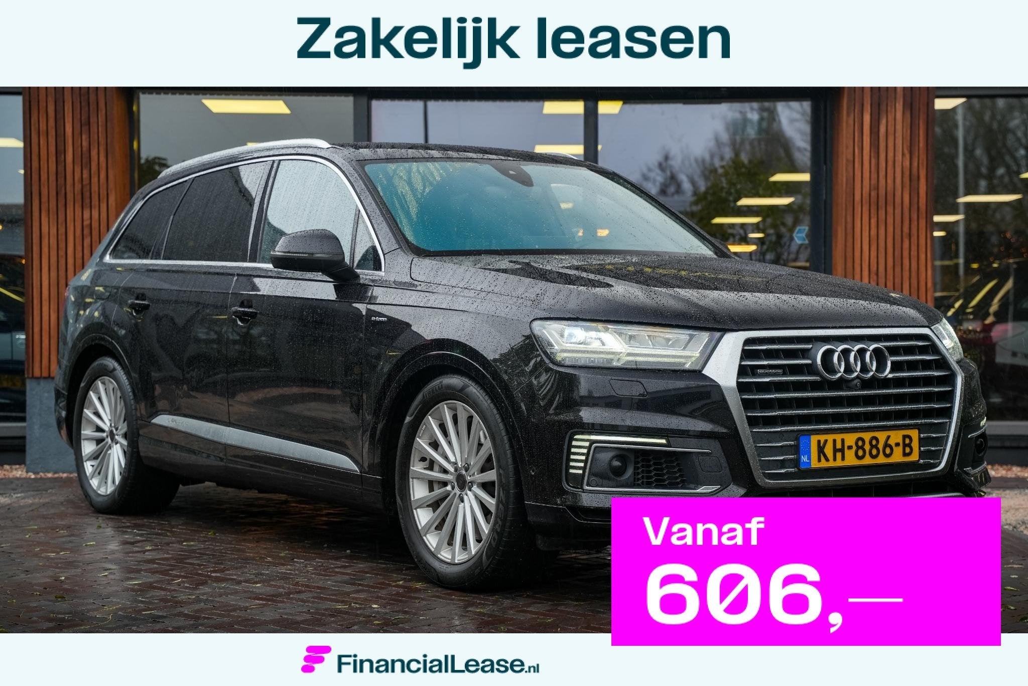 Audi Q7 3.0 TDI e-tron quattro Sport Leer Ambient Camera ACC, Automaat, Gebruikt, Zwart, Bedrijf