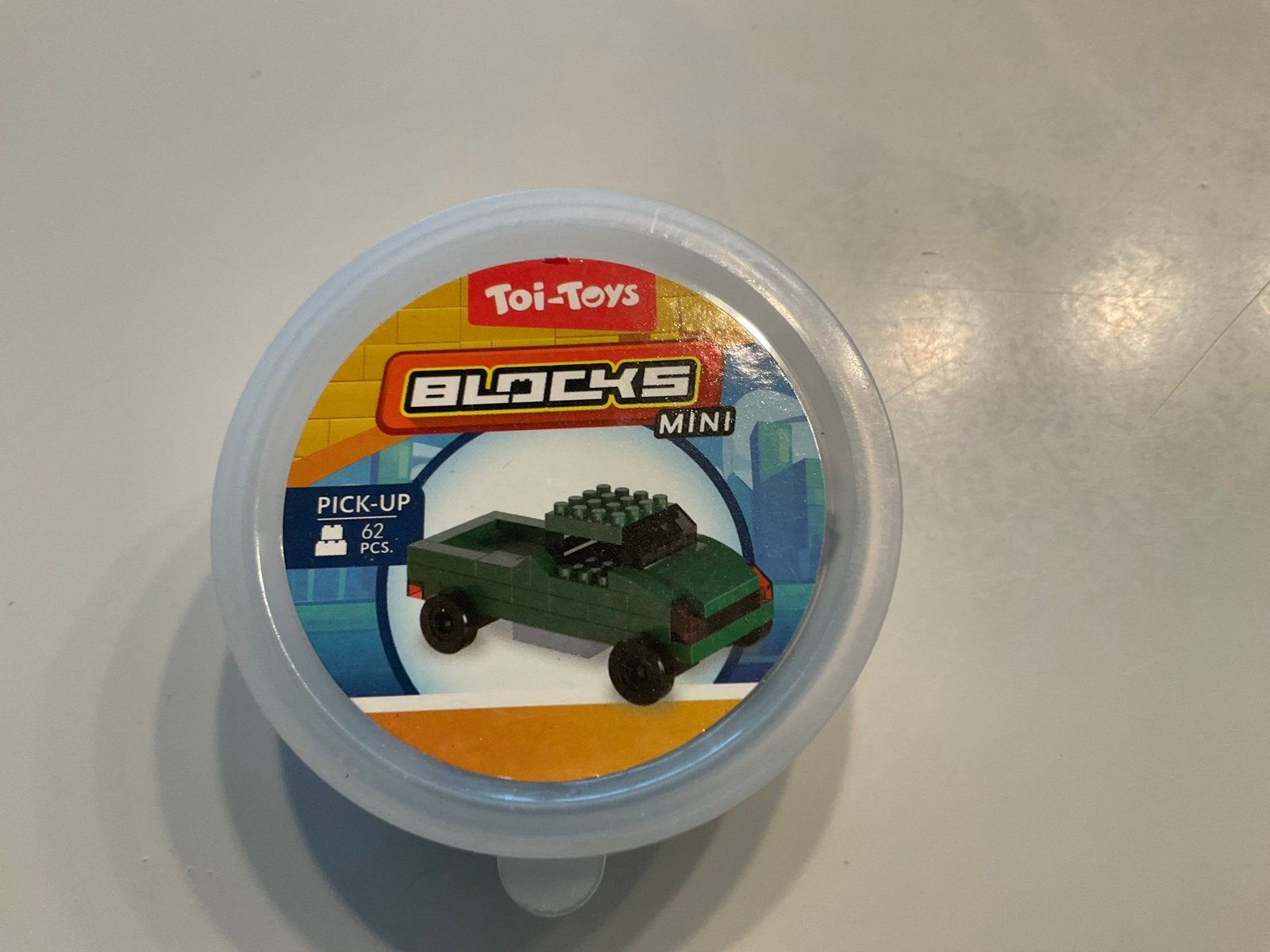 Toi-Toys Blocks Mini Pick-Up - 62 stuks, Kinderen en Baby's, Speelgoed | Bouwstenen, Ophalen, Nieuw, Overige merken