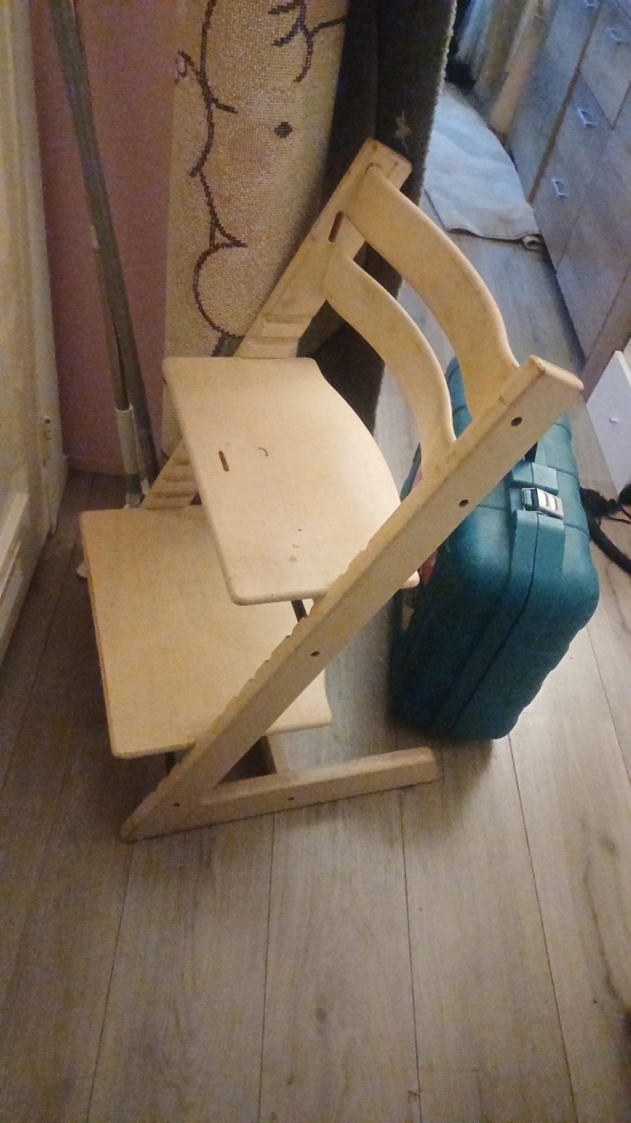 Houten meegroeistoel, Ophalen, Gebruikt, Meegroeistoel, Aanschuifbaar