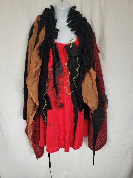Gave vuurheks mt XL incl. NIEUWE heksenhoed - Carnaval, Carnaval, ., Maat 46/48 (XL) of groter, Ophalen of Verzenden