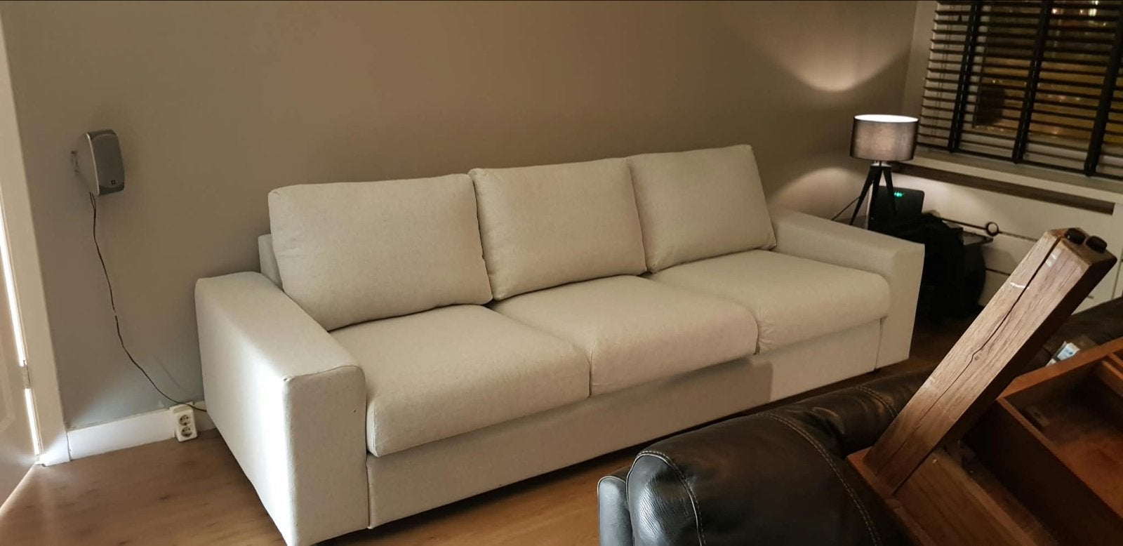 IKEA 3-zitsbank, Gunnared beige, Ophalen, Driepersoons, 75 tot 100 cm, Zo goed als nieuw