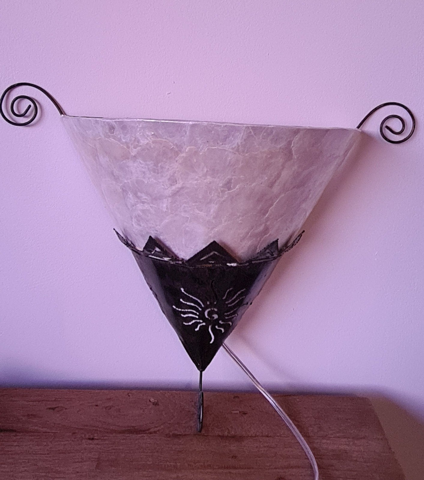 Wandlamp, Ophalen of Verzenden, Zo goed als nieuw, Overige materialen, Modern, Sfeervol