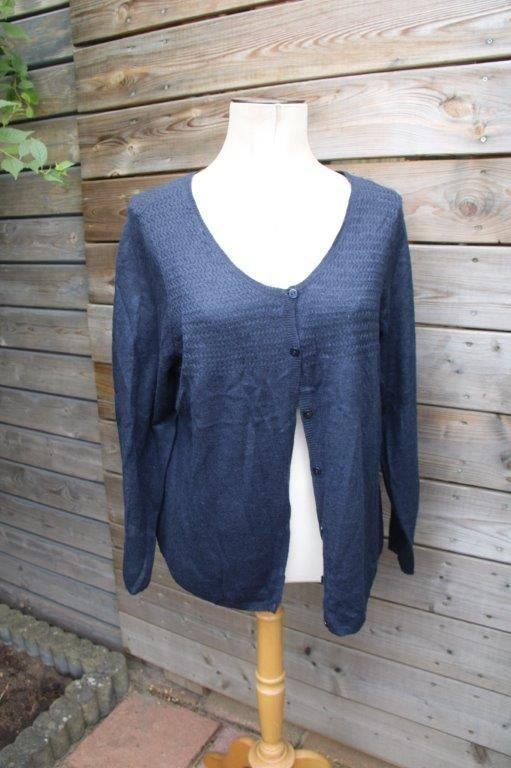 Vest dun donkerblauw Paprika mt T4 (50) Vaste prijs, Trui of Vest, Zo goed als nieuw, Paprika, Verzenden