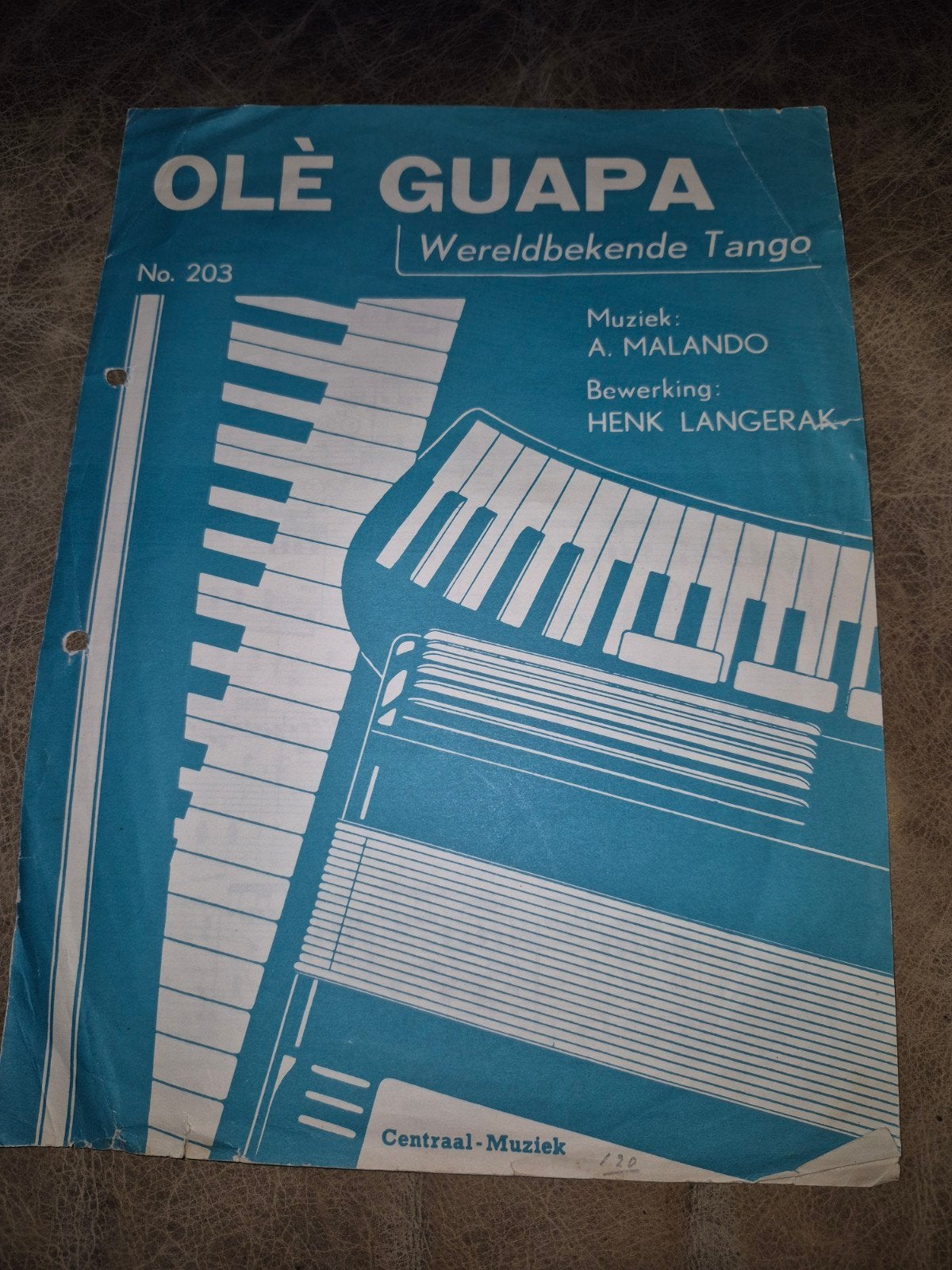 Olé Guapa - Wereldbekende Tango Muziekblad, Muziek en Instrumenten, Latin en Salsa, Gebruikt, Piano, Ophalen of Verzenden
